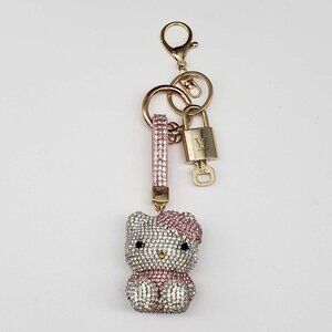 Authentic Louis Vuitton Gold Lock 🔒 Keychain Bag Unbranded Hello Kitty Charm LV